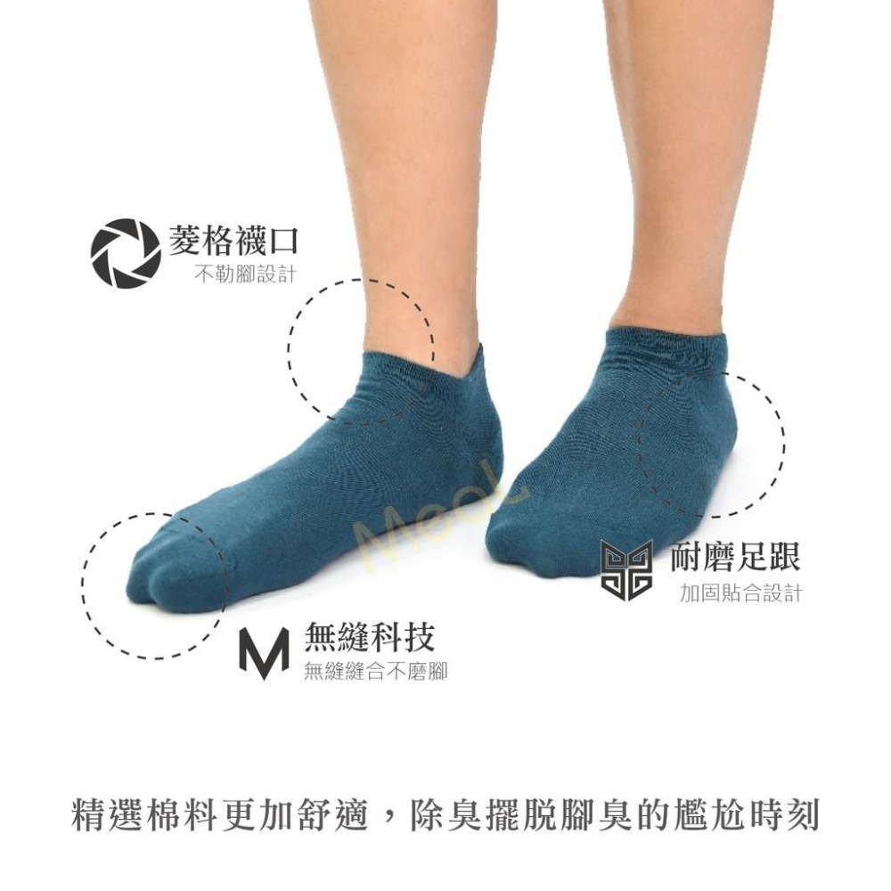 VOLA 除臭必備萊卡除臭襪 台灣製吸汗純棉運動襪 抗菌消臭無縫短襪 男襪女襪-細節圖5