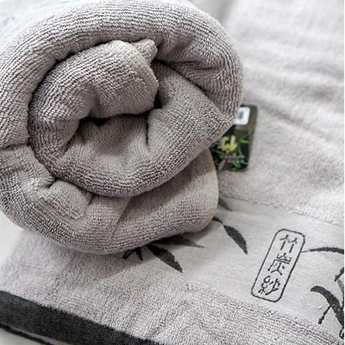 竹炭加厚浴巾 台灣製MIT 虎尾 台灣製 毛巾 純棉 加厚 吸水毛巾 速乾毛巾 加厚浴巾-細節圖2