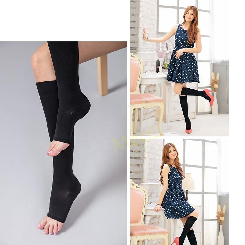 露趾壓力襪360D機能彈性 臺灣製造 女 中筒襪 彈性襪露趾 露指 美腿襪 健康護理機能褲襪-細節圖4