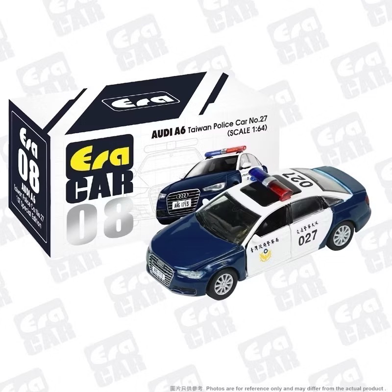 Tiny 1/64 Era Car 臺灣 警車 交通大隊 總統 前導車 Audi A6 奧迪-規格圖2