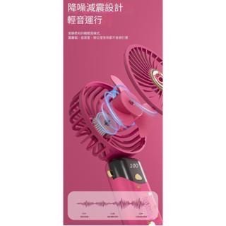 卡通手持迷你風扇 · 六檔靜音強風 · LED顯示 · USB充電-細節圖7