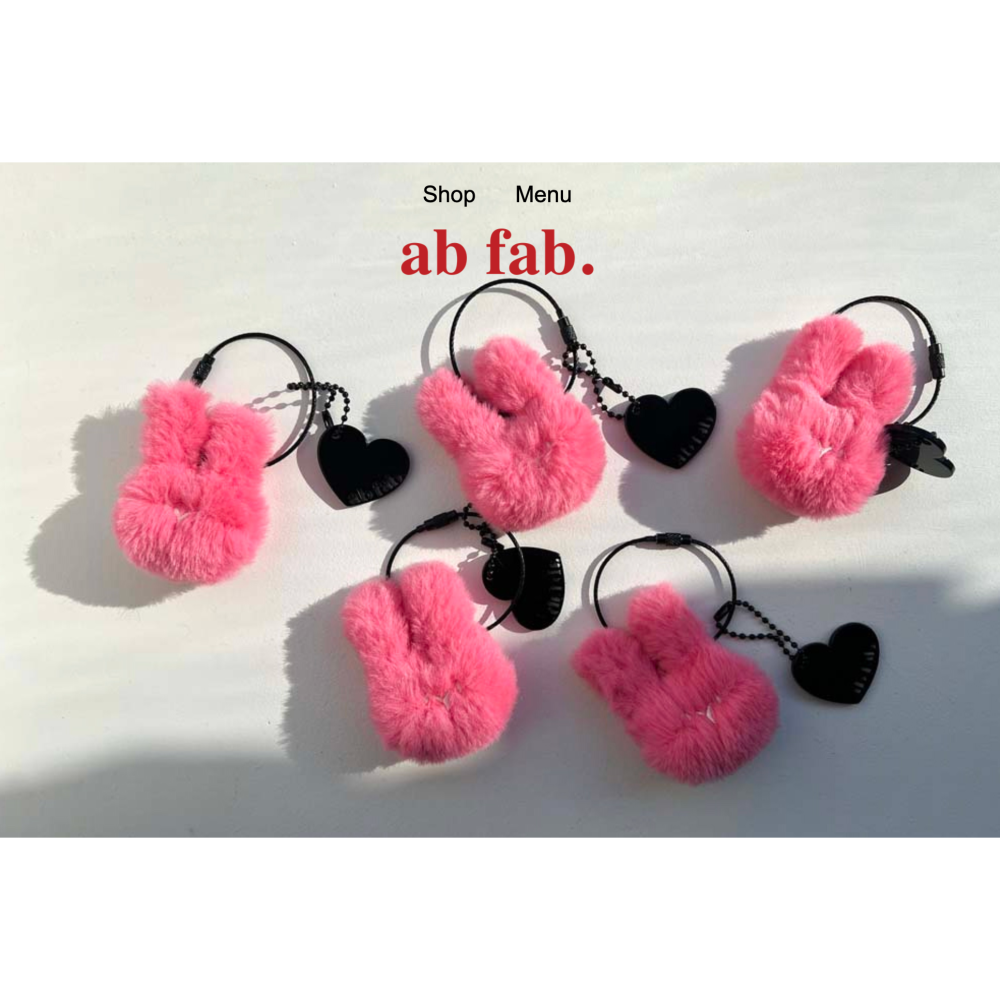 現貨｜ab fab. | 粉紅兔兔吊飾(pink)-細節圖2