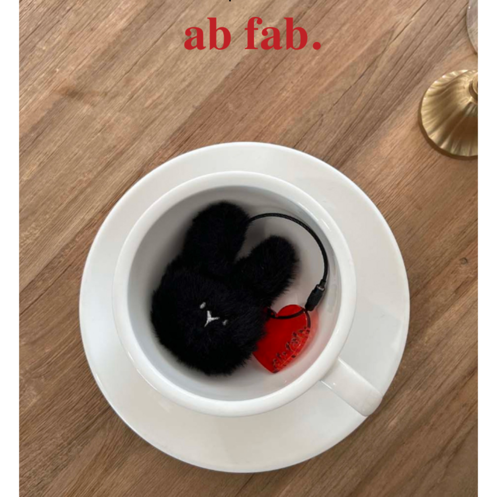 現貨｜ab fab. |黑色兔兔吊飾(black)-細節圖2