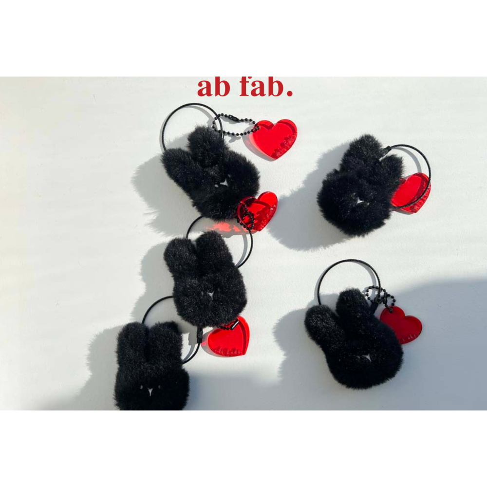 現貨｜ab fab. |黑色兔兔吊飾(black)-細節圖3