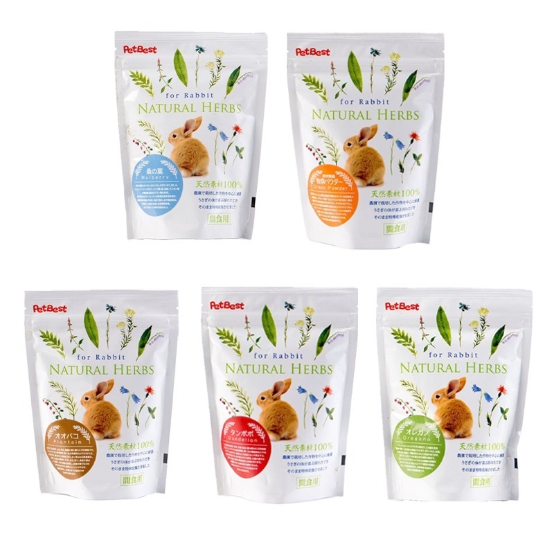 【現貨】🔜快速出貨🚚 PetBest 草本系列食品 桑葉奧勒岡蒲公英車前草牧草粉 小寵零食 兔零食 倉鼠點心-細節圖2