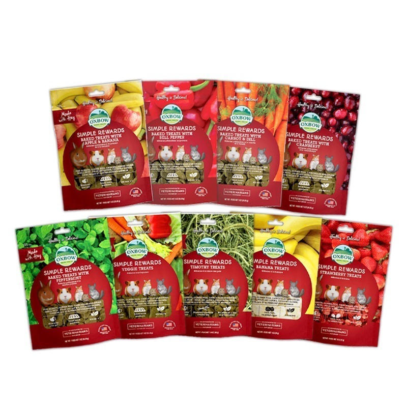 【現貨】美國 OXBOW美味輕食 牧草烘焙零食 小寵零食 鼠兔零食 磨牙草餅/水果乾 倉鼠/天竺鼠/兔/小動物零食點心-細節圖2