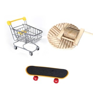 【現貨】小寵擺拍玩具 倉鼠滑板 倉鼠手推車 倉鼠手推磨盤 小寵玩具 小動物玩具 鸚鵡玩具 鸚鵡滑板 小寵互動玩具-細節圖2