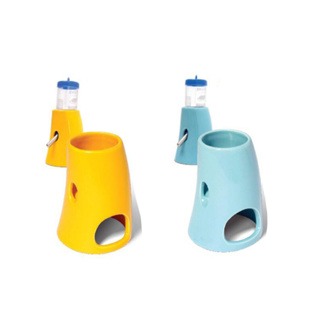 【現貨】AM108 AM109 2in1 陶瓷站立式飲水器蹲座 水蹲架速降溫屋 80/125ml鋼珠水瓶可用倉鼠水蹲座-細節圖2