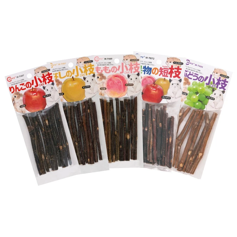 【現貨】Canary 多美小動物磨牙枝條 蘋果/香梨/蜜桃枝條 蘋果枝 梨子枝 桃子枝 鼠兔磨牙棒齧齒類小動物磨牙用品-細節圖2