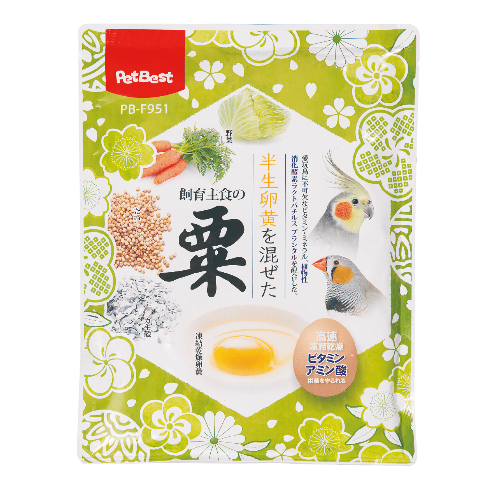 【現貨】PetBest 卵黃野菜粟 鳥飼料 清麗半生卵黃野菜栗 健羽完熟蛋黃蔬菜栗 牡丹 觀賞鳥飼料 熱帶井本凍結-規格圖2