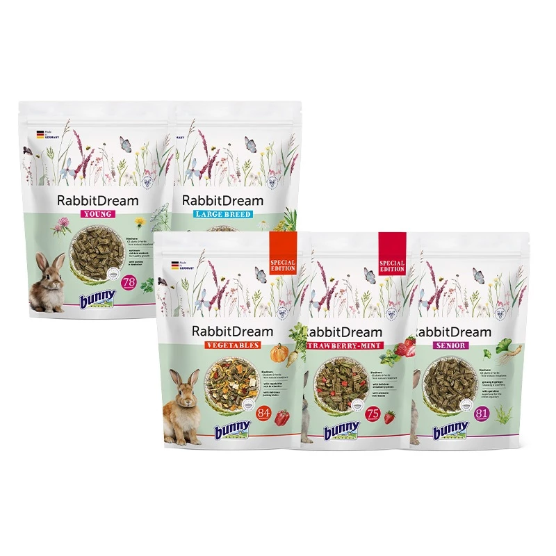 【現貨】德國邦尼 Bunny 夢想幼兔/成兔/高齡兔飼料 無糖配方 小顆三柱顆粒 兔飼料 兔子飼料 兔子主食 草本養生-細節圖2