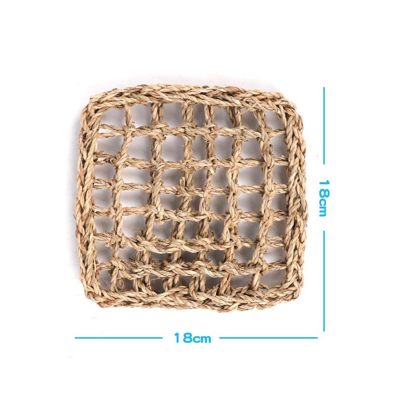 【現貨】小寵懸掛草墊 兔子 龍貓 天竺鼠 磨牙玩具 蘋果木 水草墊 啃咬玩具 天然材質 兔子啃咬 兔用品 防啃籠-規格圖1