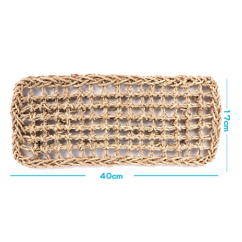 【現貨】小寵懸掛草墊 兔子 龍貓 天竺鼠 磨牙玩具 蘋果木 水草墊 啃咬玩具 天然材質 兔子啃咬 兔用品 防啃籠-規格圖1