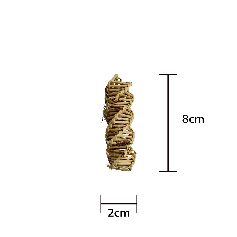 【現貨】小動物編織螺紋藤條玩具 小寵物磨牙啃咬解悶 天然藤編玩具 小動物玩具 鳥類 倉鼠 兔子 天竺鼠 龍貓 鼠兔磨牙咬-規格圖2