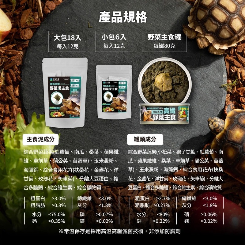 【現貨】 角落特寵 陸龜高纖野菜泥主食 陸龜 王者蜥 鬣蜥 草食型 爬蟲 免泡水 陸龜飼料 主食 蘇卡達-細節圖5
