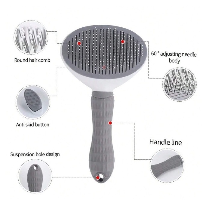 寵物梳子不鏽鋼針梳-細節圖3