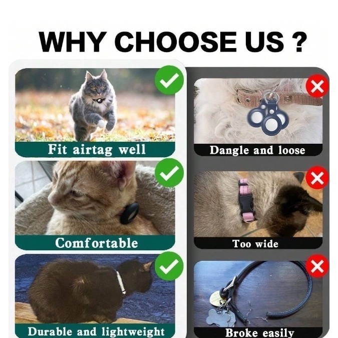可放airtag追蹤器鈴鐺貓項圈-細節圖5