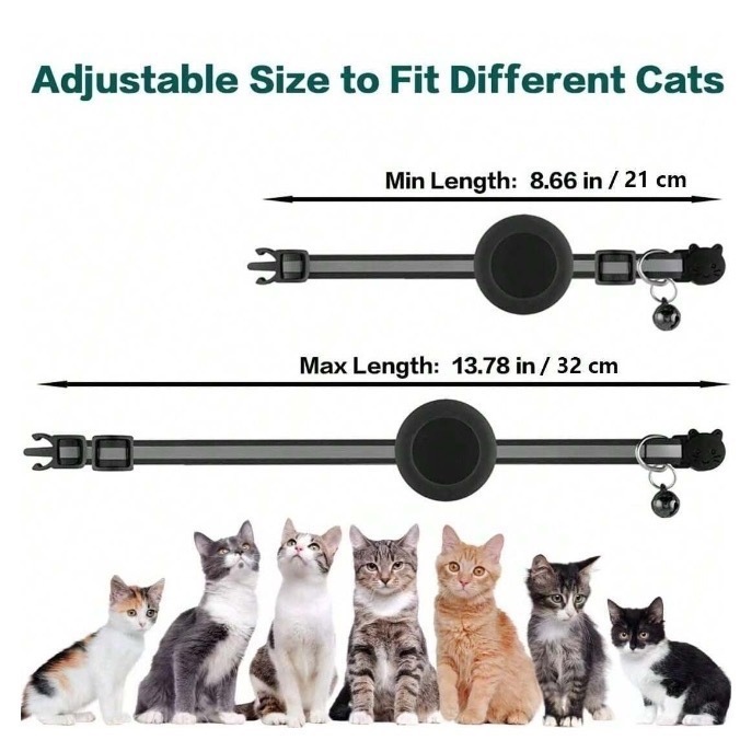 可放airtag追蹤器鈴鐺貓項圈-細節圖7