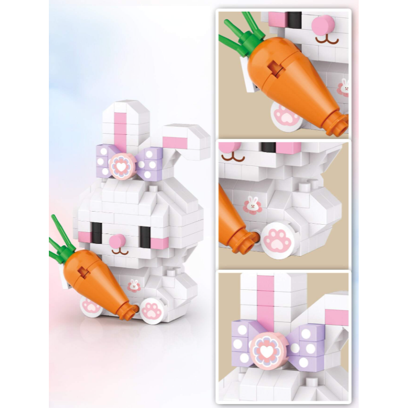 可愛動物建築模型積木玩具(私訊聊聊)-細節圖2