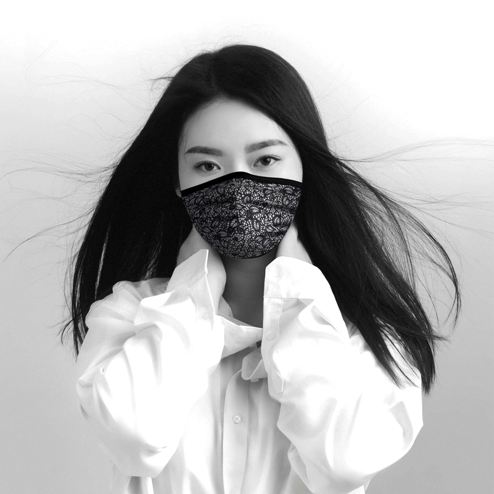 限時優惠【QMI 華麗哥德風 黑蕾絲】30片｜黑色口罩 成人口罩 平面口罩 醫療口罩 台灣製-細節圖2