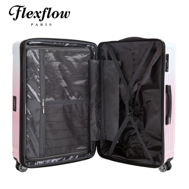 29吋行李箱｜可擴充32吋｜公主色票｜Flexflow Paris 里爾系列｜防爆拉鍊 TSA海關鎖 靜音輪-細節圖5