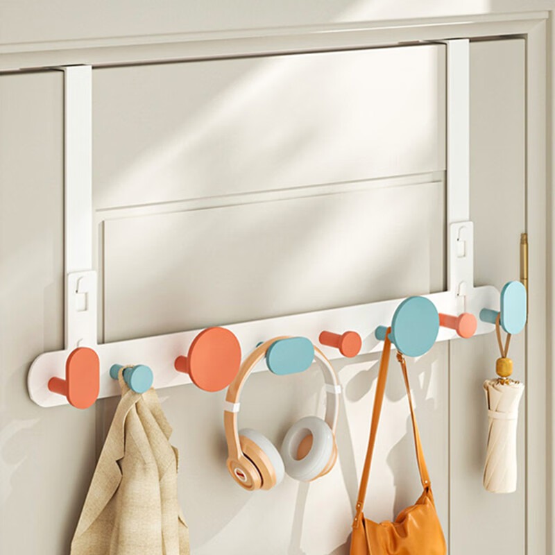 百字掛鉤太空鋁排鉤衛生間浴室廚房粘鉤免打孔玄關門後衣帽鉤槍灰6鉤-規格圖6