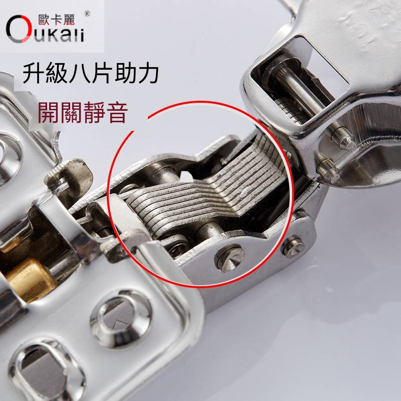 加厚304不鏽鋼液壓阻尼彈簧中彎鉸鏈櫥櫃衣櫃門合頁靜音緩衝門鉸-細節圖2