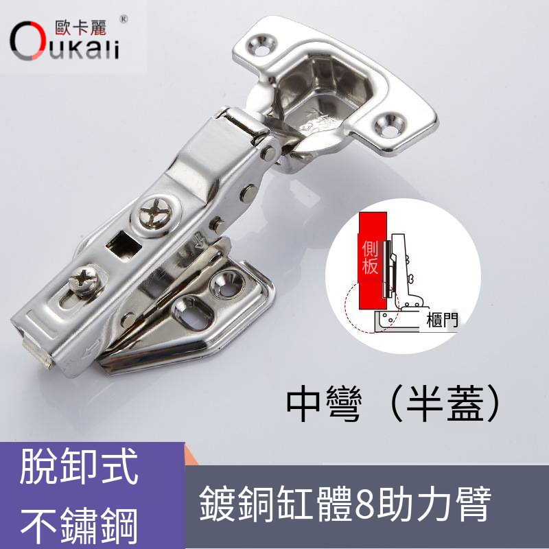 新款201不鏽鋼1.2脫卸式半蓋中彎