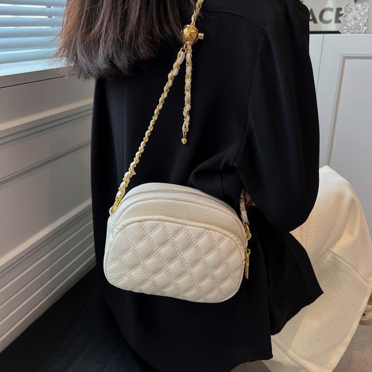 高級質感小包包女ins小衆2022新款時尚夏季菱格鏈條斜挎包小方包-細節圖5