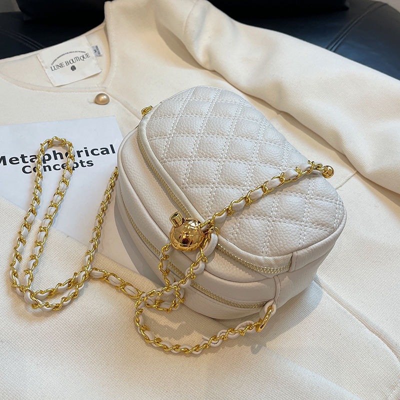 高級質感小包包女ins小衆2022新款時尚夏季菱格鏈條斜挎包小方包-細節圖7