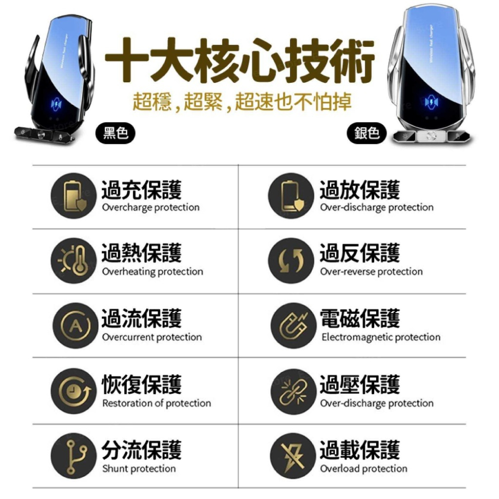 【新升級+保固】車用無線充電手機架 15W快充 磁吸可拆卸 熄火可開合 智能感應 車用手機架 汽車手機架 手機架 無線充-細節圖4