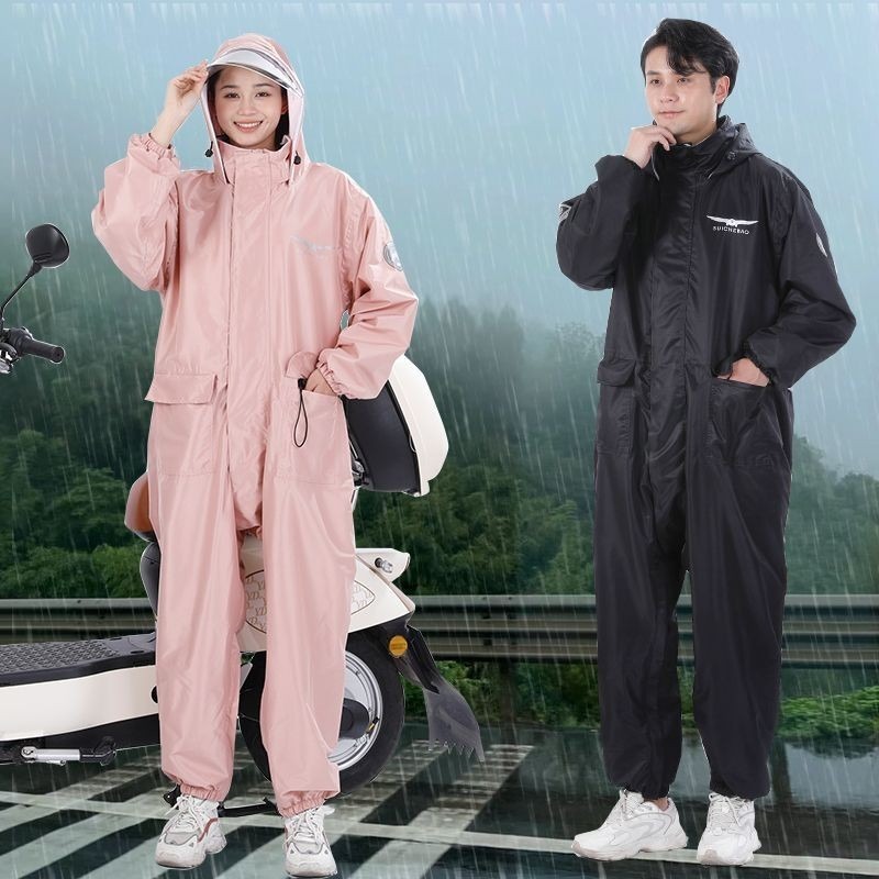 🔥現貨現發🔥雨衣一件式 連身雨衣 機車雨衣 輕量雨衣 加大雨衣 透氣雨衣 時尚雨衣 雙層雨衣 釣魚雨衣 防暴雨-細節圖2