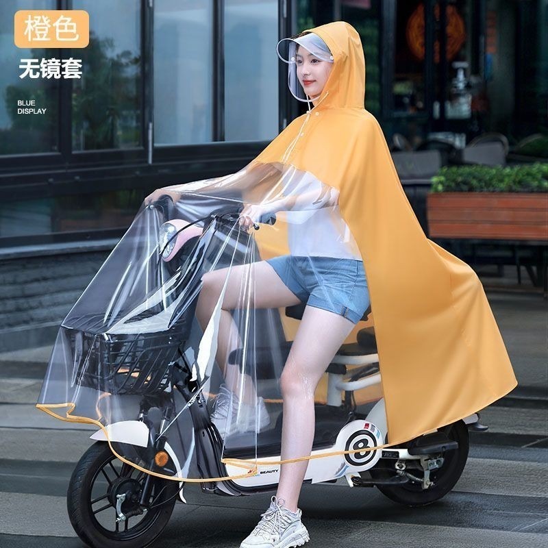 🚛現貨現發🚛摩託車雨衣  電動車雨衣 騎行雨衣 長款全身 防暴雨 雙人雨衣 加大雨衣 男女通用 母子雨衣 雨衣-規格圖9
