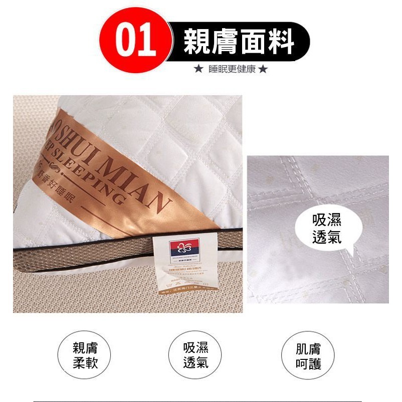 【增強支撐 柔軟高彈】水洗枕 保證950克 抗菌枕 純棉枕 7星級飯店枕 吸濕排汗枕 超柔枕頭 民宿愛用-細節圖7