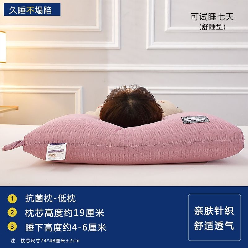 台灣出貨 可水洗護頸枕頭枕芯一對裝不變形不塌陷單雙店成人傢用枕頭芯 午睡枕羽絲絨枕 枕頭 枕芯 快速回彈 超舒服 棉枕-規格圖9