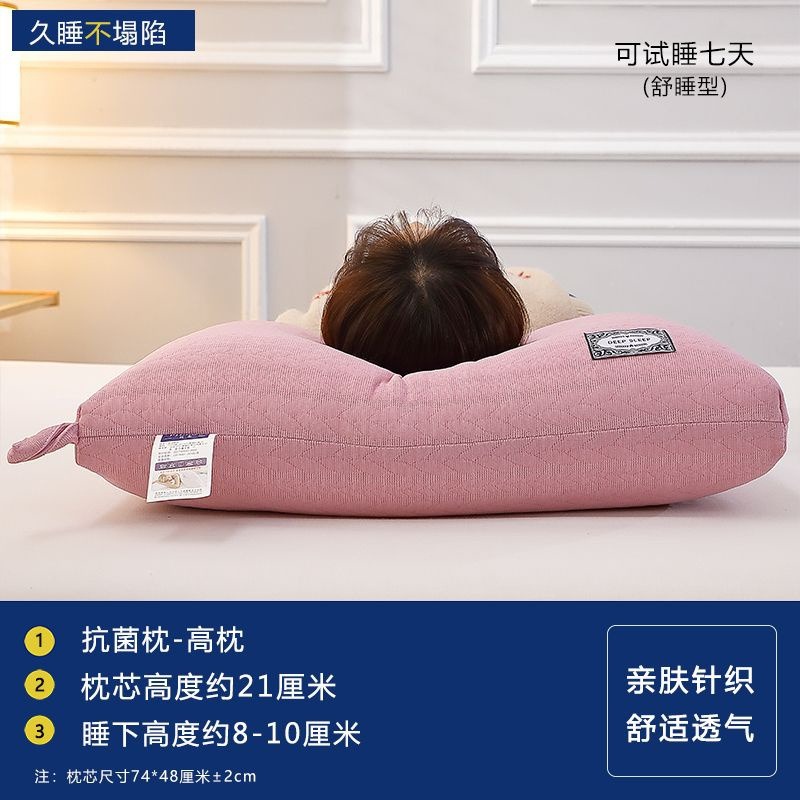 台灣出貨 可水洗護頸枕頭枕芯一對裝不變形不塌陷單雙店成人傢用枕頭芯 午睡枕羽絲絨枕 枕頭 枕芯 快速回彈 超舒服 棉枕-規格圖9