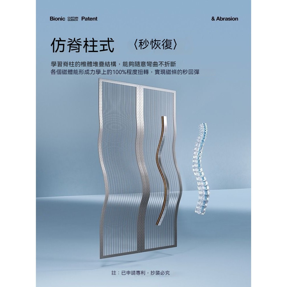 限時下殺🔥脊柱磁條 防蚊門簾 磁條門簾 金剛網防蚊門簾 魔術貼免打孔門簾 磁性自吸磁條側開加密紗網 防蠅防蚊空調簾-細節圖5