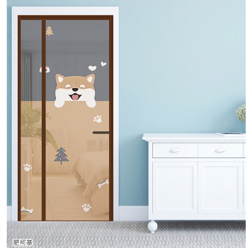 側開防蚊門簾 側開門頂部加寬魔術貼靜音防蚊門簾 正版貓福珊迪側開防蚊門簾 免釘魔術貼防蟲進入門簾-規格圖8