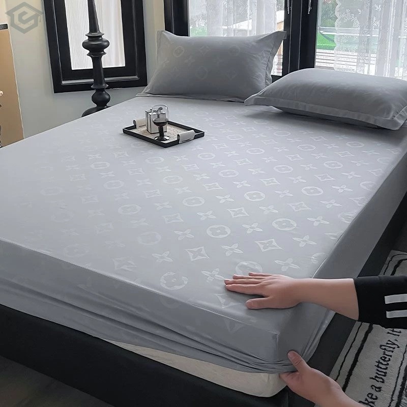 台灣現貨】黑色床包 30CM加高圍布 輕奢床單 裸睡親膚 保潔墊 單人/加大/雙人/特大床包 鬆緊帶包裹 全包防滑床包-細節圖9