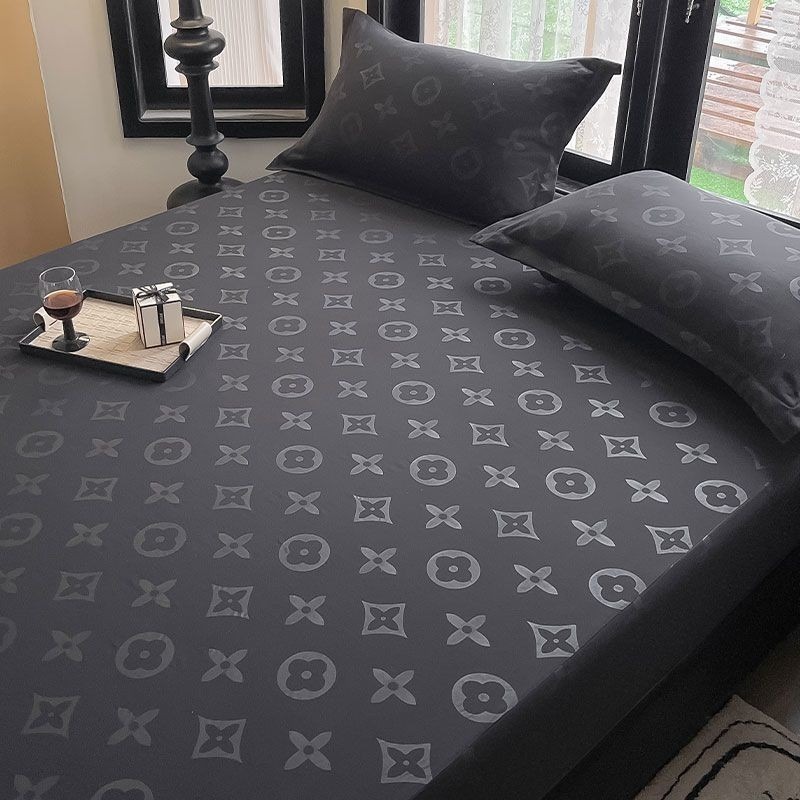 台灣現貨】黑色床包 30CM加高圍布 輕奢床單 裸睡親膚 保潔墊 單人/加大/雙人/特大床包 鬆緊帶包裹 全包防滑床包-規格圖9