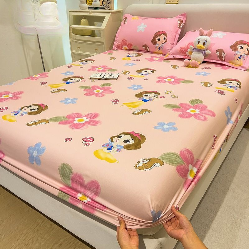 🔥🔥米奇迪士尼床包 卡通床包三件組 舒柔棉卡通加大雙人床包 床罩 保潔墊 單人床包 雙人床包 四季通用床墊套-規格圖9