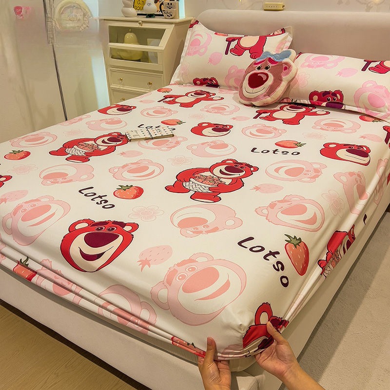 甜心草莓熊【親膚水洗棉】