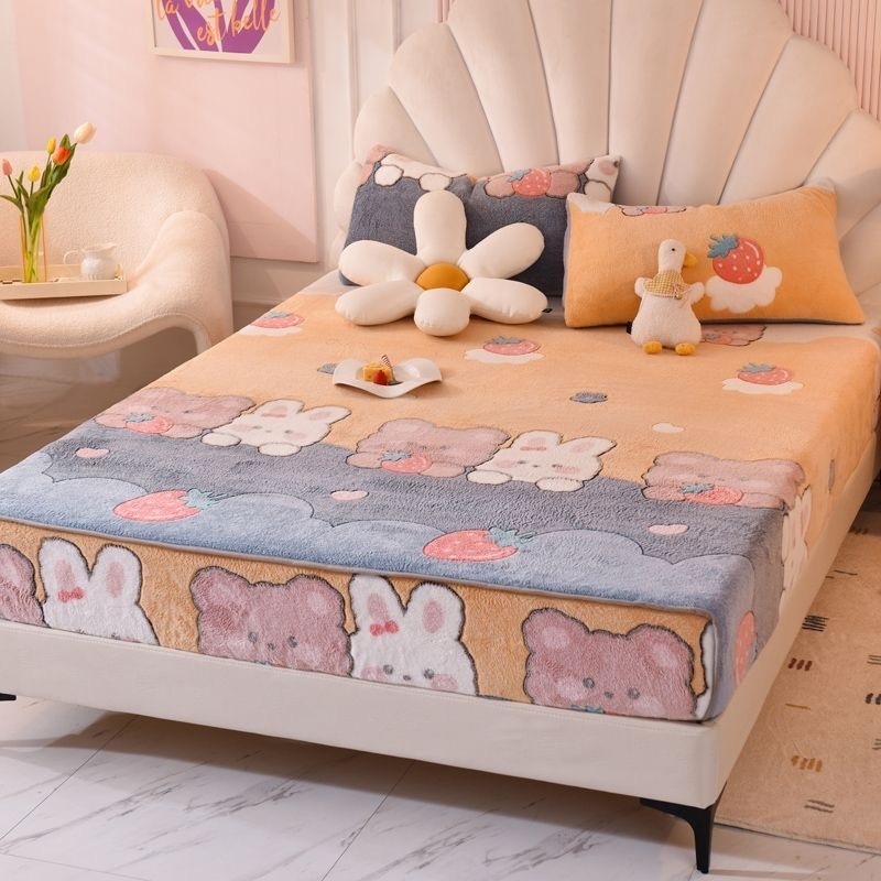 法蘭絨床包【🔥台灣公司】單人床包 雙人床包 同款枕套 雪花絨床包 雙人加大床包 珊瑚絨床包 牛奶絨床包-規格圖9