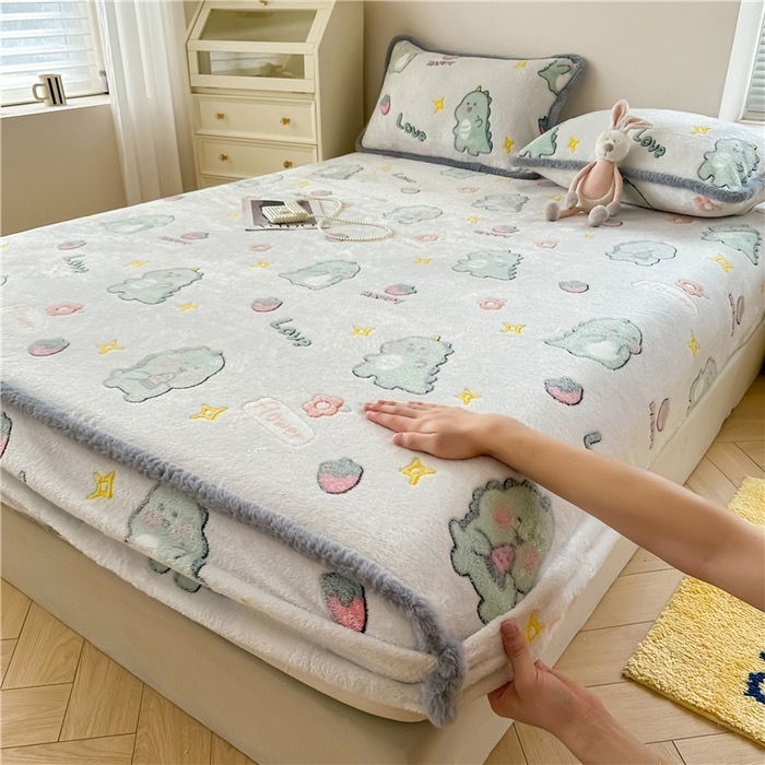法蘭絨床包【🔥台灣公司】單人床包 雙人床包 同款枕套 雪花絨床包 雙人加大床包 珊瑚絨床包 牛奶絨床包-規格圖9