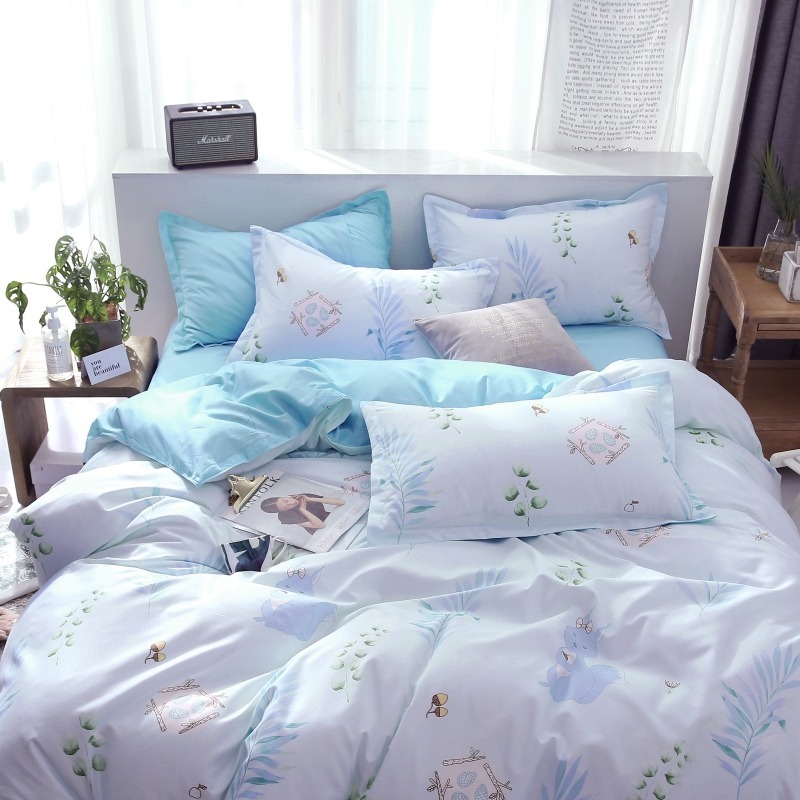 🔥裸睡首選 🔥雙人特大 加大 加高35公分 床包組 格子床單被套 三件組 四件組 枕頭套 床罩 床包 水洗棉 卡通-規格圖9