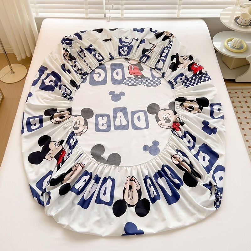 🔥特惠🔥米奇床包 卡通單人床包三件組 現貨卡通雙人床包床包保潔墊 加大雙人床包 四季通用床墊套-細節圖3