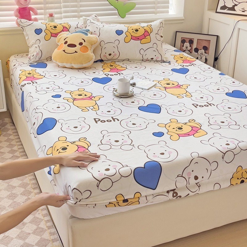 🔥特惠🔥米奇床包 卡通單人床包三件組 現貨卡通雙人床包床包保潔墊 加大雙人床包 四季通用床墊套-規格圖9