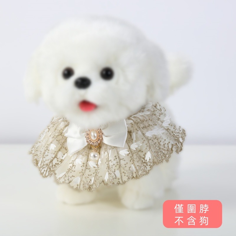 蕾絲雙珍珠圍兜