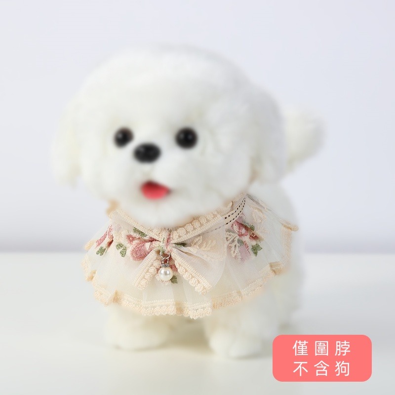 淡黃珍珠蝴蝶結圍兜