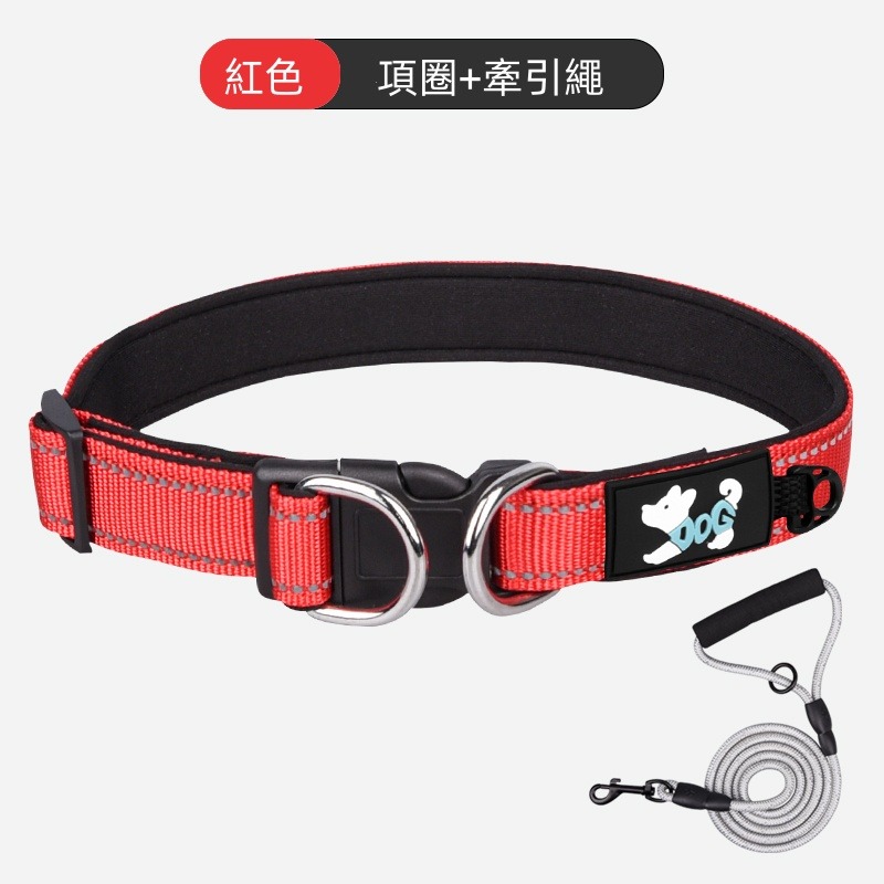 狗狗項圈脖圈結實小狗中大型犬頸圈脖套牽引繩防丟泰迪-規格圖6